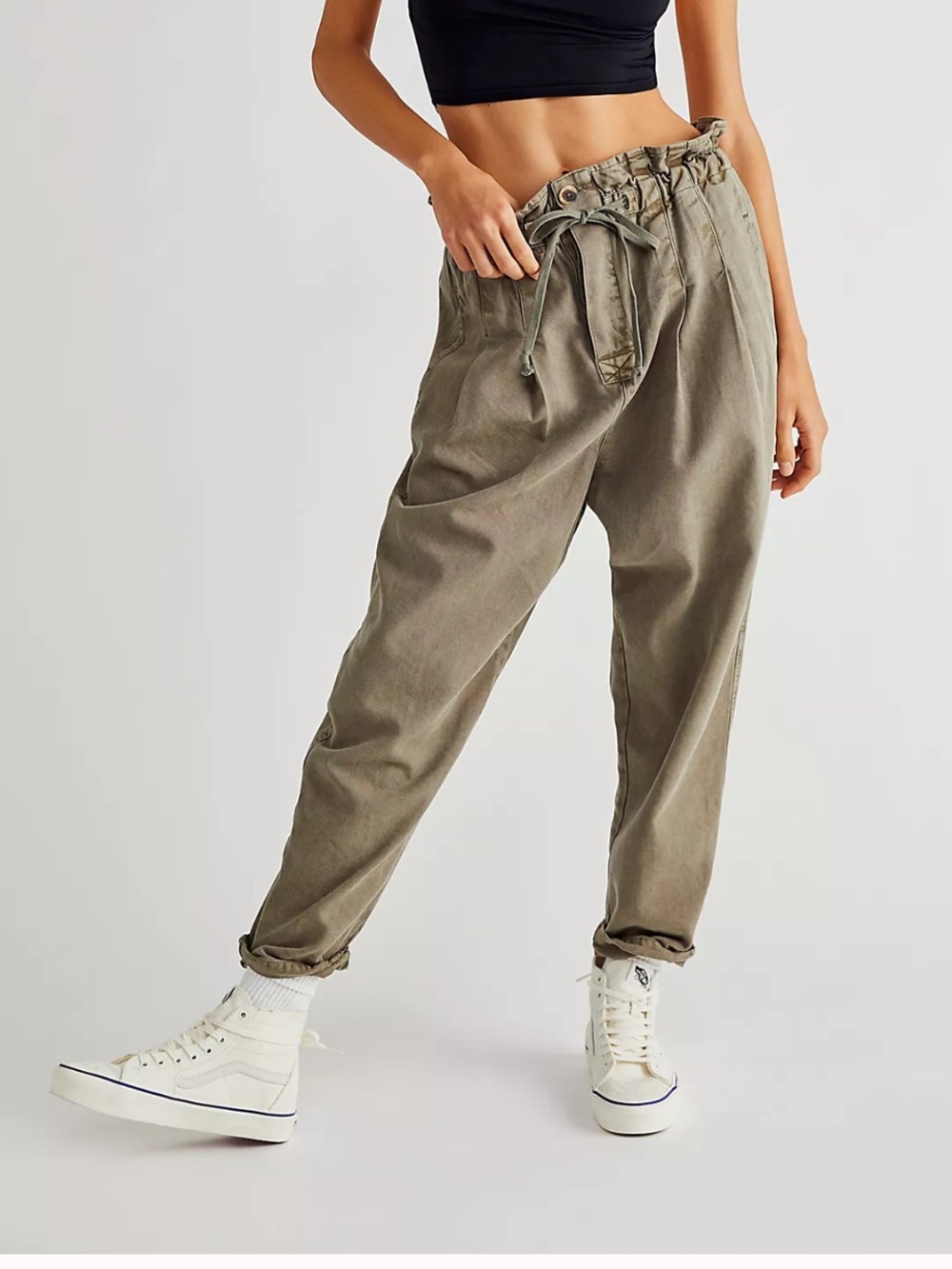 Free People Margate Paperbag pink tan Pants M